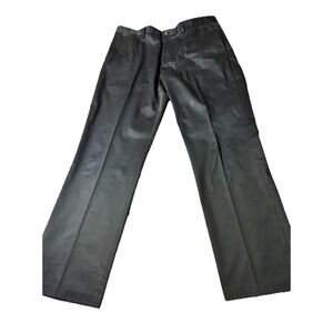 Buttoned Down Dress Chino Pants Mens 35x32 Black Relaxed Fit Flat Front Preppy
